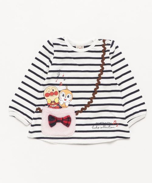 ANPANMAN KIDS COLLECTION(アンパンマンキッズコレクション)の「【アンパンマン】ボアポシェット風 ボーダーバックシャン長袖T(Tシャツ/カットソー・キッズ・ネイビー/レッド・80cm/90cm/100cm/110cm/120cm)」の5枚目の写真