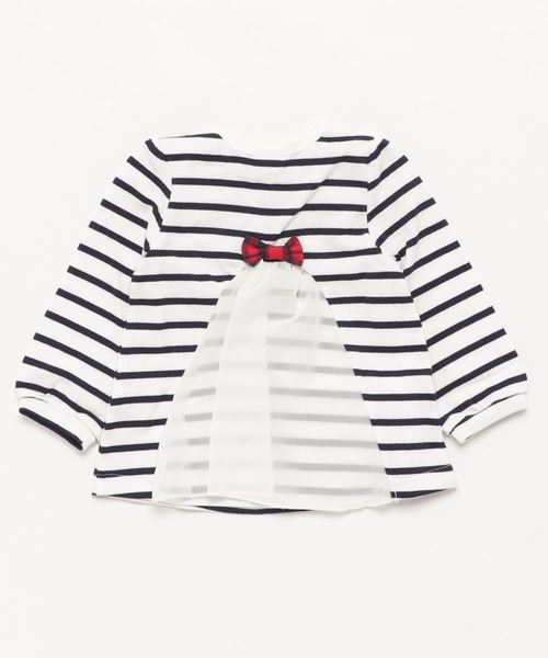 ANPANMAN KIDS COLLECTION(アンパンマンキッズコレクション)の「【アンパンマン】ボアポシェット風 ボーダーバックシャン長袖T(Tシャツ/カットソー・キッズ・ネイビー/レッド・80cm/90cm/100cm/110cm/120cm)」の3枚目の写真