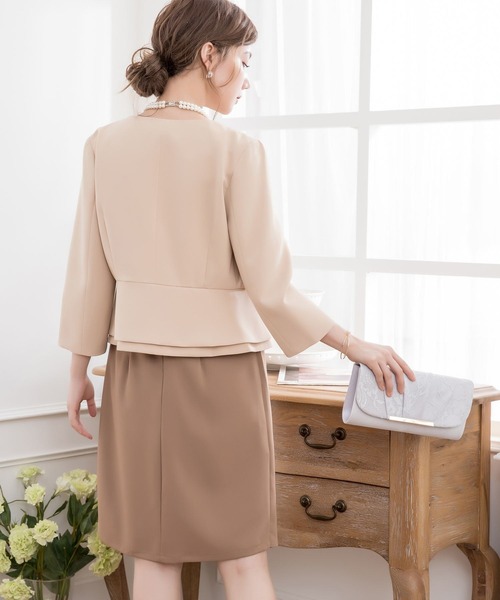 DRESS STAR(ドレス スター)の「ぺプラジャケット風パーティーボレロ(カーディガン/ボレロ・レディース・ベージュ/ブラック/コーラルピンク/ネイビー/グレー/ダークグレー・S/L/XL/XXL/M)」の11枚目の写真