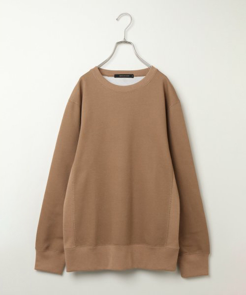 VENCEEXCHANGE（ヴァンスエクスチェンジ）の「ピグメント加工裏毛スウェットプルオーバー（スウェット・メンズ・ブラック/ベージュ・M/L）」の2枚目の写真