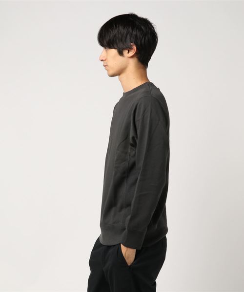 VENCEEXCHANGE（ヴァンスエクスチェンジ）の「ピグメント加工裏毛スウェットプルオーバー（スウェット・メンズ・ブラック/ベージュ・M/L）」の4枚目の写真