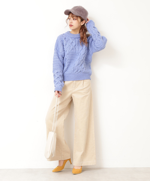 FREE'S MART(フリーズマート)の「コーデュロイストレートワイドパンツ(その他パンツ・レディース・ブルー/オレンジ/ベージュ・SMALL/MEDIUM)」の4枚目の写真