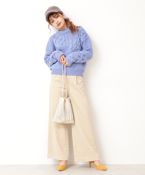 FREE'S MART(フリーズマート)の「コーデュロイストレートワイドパンツ(その他パンツ・レディース・ブルー/オレンジ/ベージュ・SMALL/MEDIUM)」の5枚目の写真