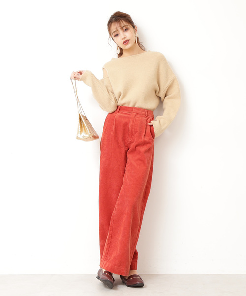 FREE'S MART(フリーズマート)の「コーデュロイストレートワイドパンツ(その他パンツ・レディース・ブルー/オレンジ/ベージュ・SMALL/MEDIUM)」の7枚目の写真