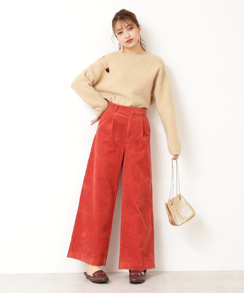 FREE'S MART(フリーズマート)の「コーデュロイストレートワイドパンツ(その他パンツ・レディース・ブルー/オレンジ/ベージュ・SMALL/MEDIUM)」の9枚目の写真