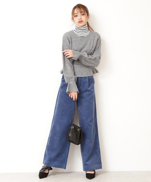 FREE'S MART(フリーズマート)の「コーデュロイストレートワイドパンツ(その他パンツ・レディース・ブルー/オレンジ/ベージュ・SMALL/MEDIUM)」の12枚目の写真