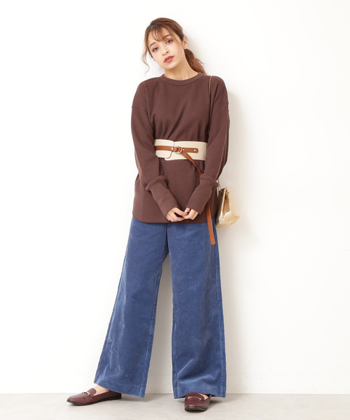 FREE'S MART(フリーズマート)の「コーデュロイストレートワイドパンツ(その他パンツ・レディース・ブルー/オレンジ/ベージュ・SMALL/MEDIUM)」の15枚目の写真
