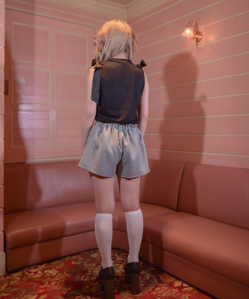 Last Virgin(ラストバージン)の「ハートボタンパイピングギンガムチェックハイウエストショートパンツ(その他パンツ・レディース・ブラック/レッド・FREE)」の20枚目の写真