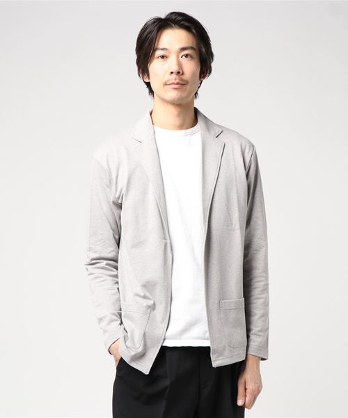 JEANS FACTORY （ジーンズファクトリー）の「[ALLOWED TO UNFOLD/アロウドトゥアンフォールド] リップテーラードカーディガン（その他アウター・メンズ・ブラック/ネイビー/グレー/チャコールグレー/ライトグレー/ヘザーグレー・M/L）」の3枚目の写真