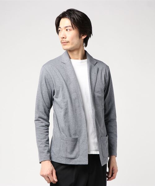 JEANS FACTORY （ジーンズファクトリー）の「[ALLOWED TO UNFOLD/アロウドトゥアンフォールド] リップテーラードカーディガン（その他アウター・メンズ・ブラック/ネイビー/グレー/チャコールグレー/ライトグレー/ヘザーグレー・M/L）」の5枚目の写真
