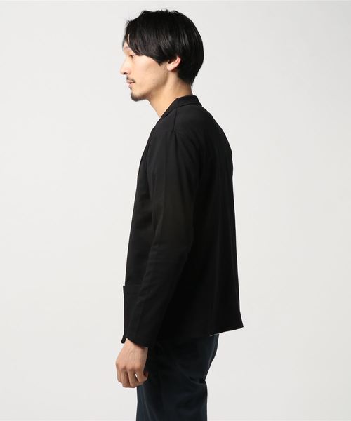 JEANS FACTORY （ジーンズファクトリー）の「[ALLOWED TO UNFOLD/アロウドトゥアンフォールド] リップテーラードカーディガン（その他アウター・メンズ・ブラック/ネイビー/グレー/チャコールグレー/ライトグレー/ヘザーグレー・M/L）」の7枚目の写真