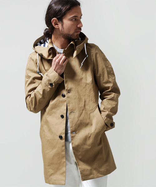 NANO universe（ナノユニバース）の「ボーダー柄ボンディングコート（その他アウター・メンズ・ベージュ/レッド/ブルー/ネイビー/マスタード・LARGE/MEDIUM）」の18枚目の写真