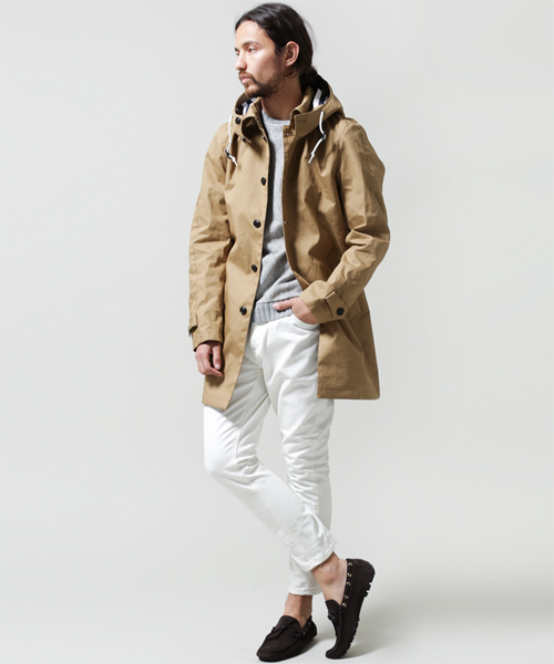 NANO universe（ナノユニバース）の「ボーダー柄ボンディングコート（その他アウター・メンズ・ベージュ/レッド/ブルー/ネイビー/マスタード・LARGE/MEDIUM）」の20枚目の写真