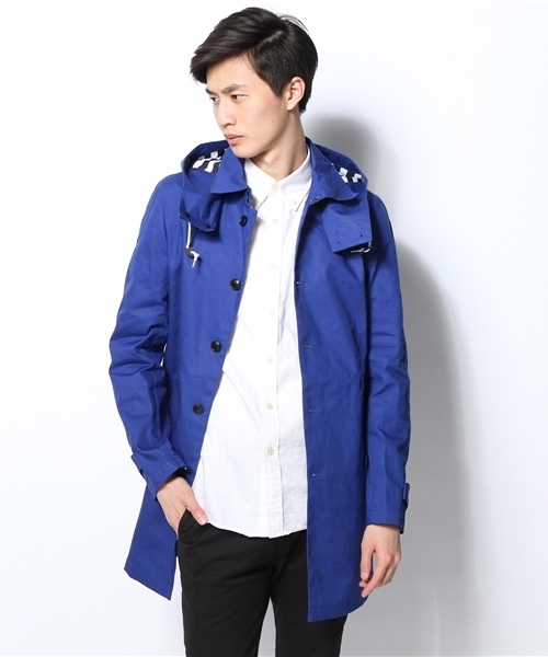 NANO universe（ナノユニバース）の「ボーダー柄ボンディングコート（その他アウター・メンズ・ベージュ/レッド/ブルー/ネイビー/マスタード・LARGE/MEDIUM）」の21枚目の写真