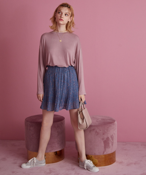 Heather（ヘザー）の「フェミニンムードTユルプルオーバー　　850338（Tシャツ/カットソー・レディース・ブラウン/ピンク/ブルー/ホワイト/ブラック/ベージュ・FREE）」の13枚目の写真