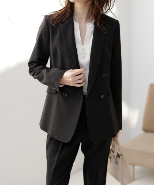 セール】[セットアップ対応]ウォッシャブル 単品 ダブルブレスト