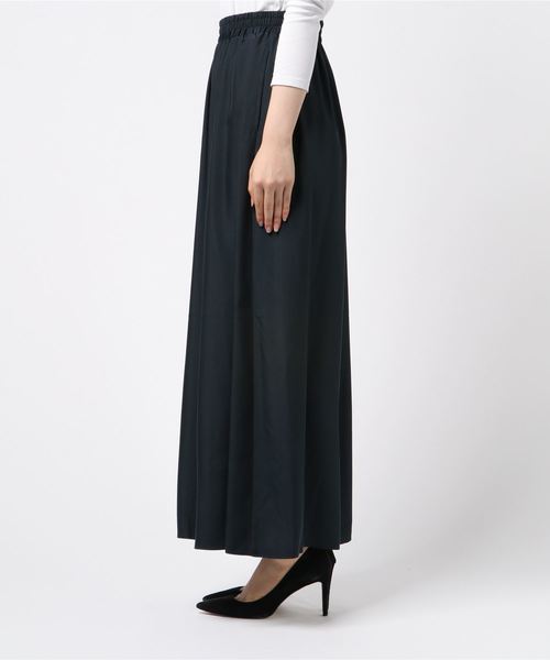 three dots(スリードッツ)の「モナコサテン パラッツォ パンツ(その他パンツ・レディース・ネイビー/グリーン系その他/ブルー系その他・S)」の4枚目の写真