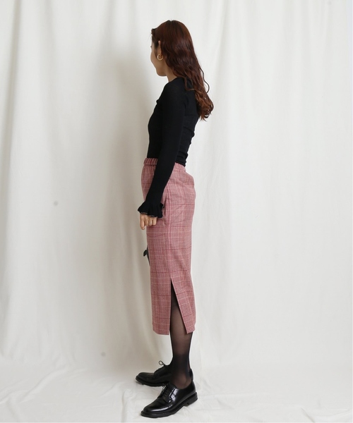 EDIT. FOR LULU(エディットフォールル)の「CARAMEL チェックスカート(スカート・レディース・レッド・X-SMALL/SMALL)」の3枚目の写真