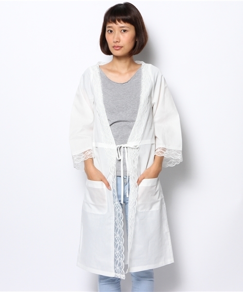 WEGO（ウィゴー）の「WEGO/レースロングガウン（カーディガン/ボレロ・レディース・アイボリー/ネイビー・FREE）」の14枚目の写真