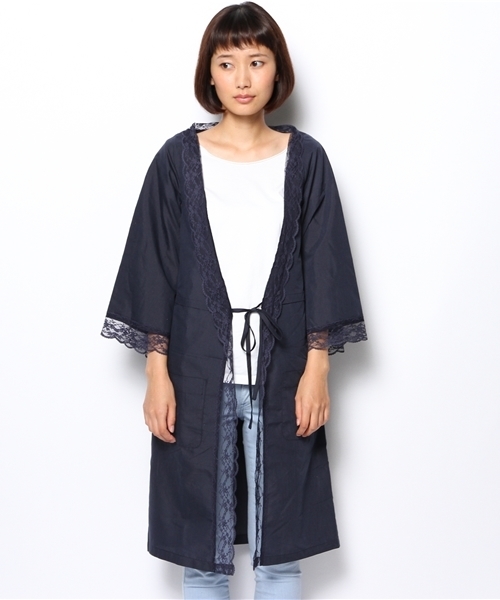 WEGO（ウィゴー）の「WEGO/レースロングガウン（カーディガン/ボレロ・レディース・アイボリー/ネイビー・FREE）」の9枚目の写真