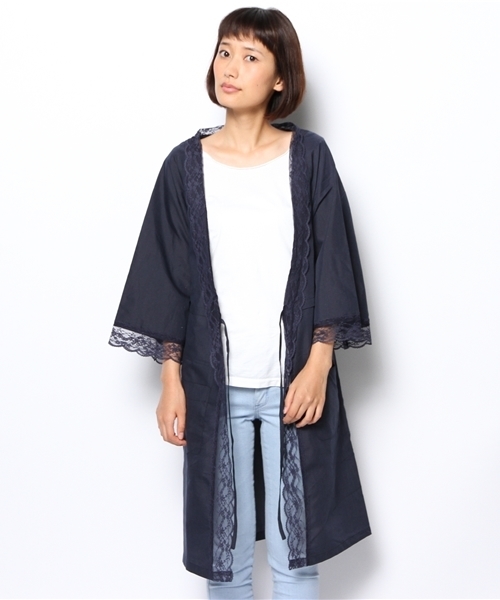 WEGO（ウィゴー）の「WEGO/レースロングガウン（カーディガン/ボレロ・レディース・アイボリー/ネイビー・FREE）」の12枚目の写真