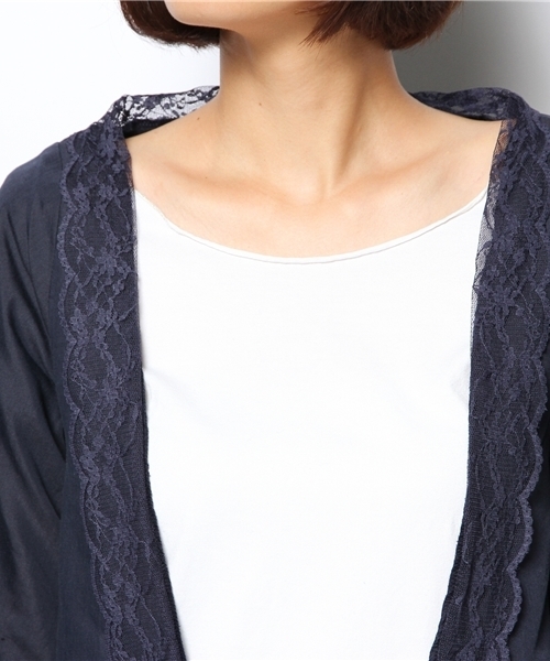 WEGO（ウィゴー）の「WEGO/レースロングガウン（カーディガン/ボレロ・レディース・アイボリー/ネイビー・FREE）」の13枚目の写真