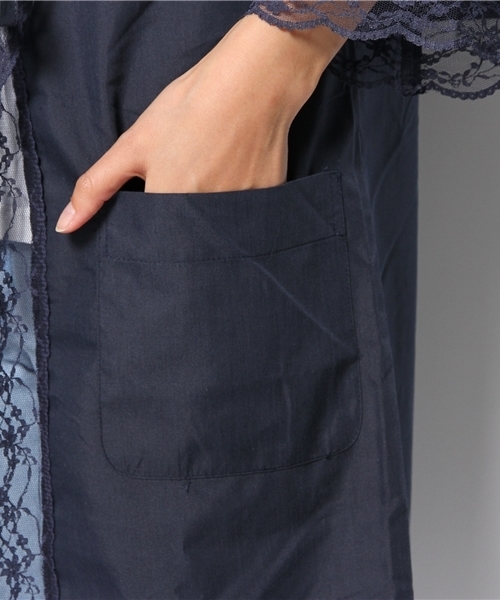 WEGO（ウィゴー）の「WEGO/レースロングガウン（カーディガン/ボレロ・レディース・アイボリー/ネイビー・FREE）」の5枚目の写真