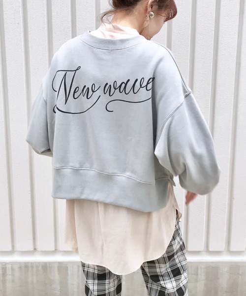 archives（アルシーヴ）の「ボリュームスリーブスウェット（Tシャツ/カットソー・レディース・ベージュ/シルバーグレー/オフホワイト・MEDIUM）」の3枚目の写真