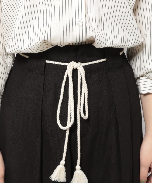 PAGEBOY（ページボーイ）の「フレンチリネンロープベルトパンツ（その他パンツ・レディース・ブラック/オフホワイト/カーキ/グレイッシュベージュ・FREE）」の19枚目の写真