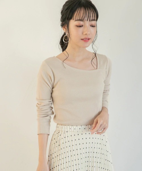 LOWRYS FARM（ローリーズファーム）の「ヘンケイリブタイトＬＳ　861679（Tシャツ/カットソー・レディース・チャコールグレー/ブラウン/ブルー/グリーン/アイボリー・MEDIUM/LARGE）」の17枚目の写真