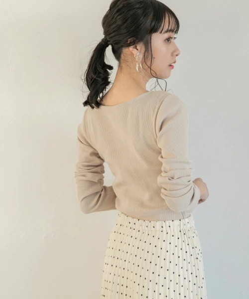 LOWRYS FARM（ローリーズファーム）の「ヘンケイリブタイトＬＳ　861679（Tシャツ/カットソー・レディース・チャコールグレー/ブラウン/ブルー/グリーン/アイボリー・MEDIUM/LARGE）」の18枚目の写真