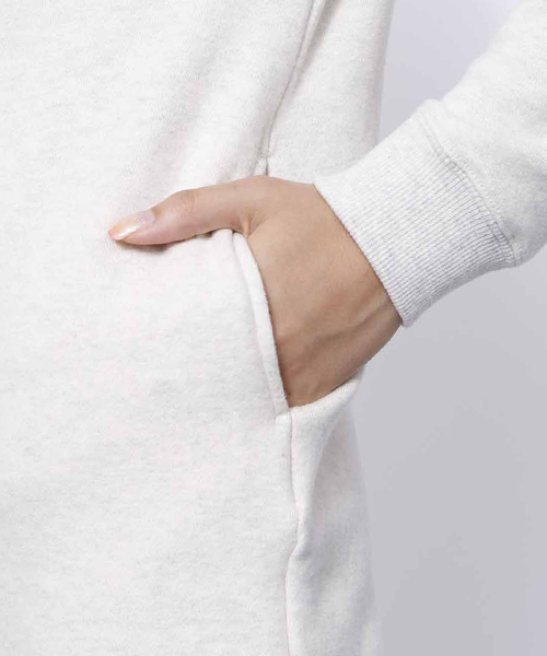 MILKFED.（ミルクフェド）の「ICING P/O HOODIE SWEAT DRESS　（スウェットワンピース/長袖/プルオーバー/無地）（ワンピース・レディース・ホワイト/ブラック/ネイビー・SMALL/MEDIUM）」の10枚目の写真