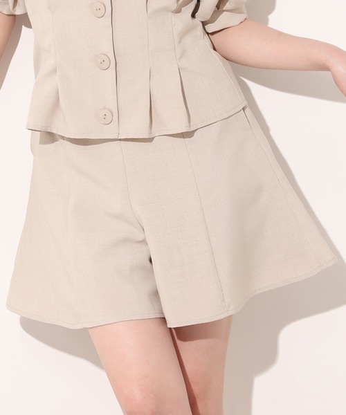 one after another NICE CLAUP（ワンアフターアナザーナイスクラップ）の「フレア麻ショートパンツ（その他パンツ・レディース・パープル/ミント/ライトベージュ/レンガ・FREE）」の2枚目の写真