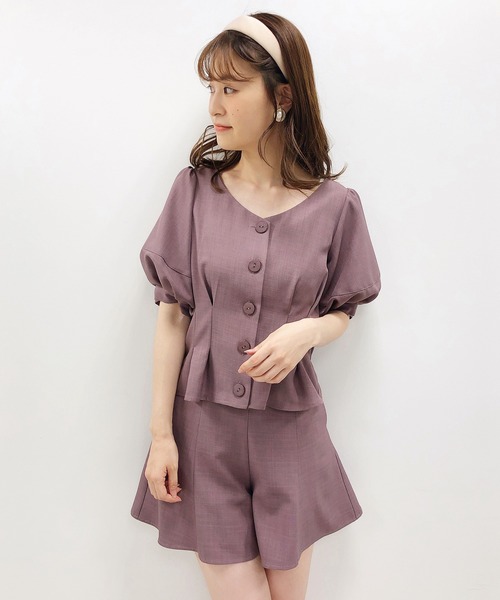 one after another NICE CLAUP（ワンアフターアナザーナイスクラップ）の「フレア麻ショートパンツ（その他パンツ・レディース・パープル/ミント/ライトベージュ/レンガ・FREE）」の17枚目の写真