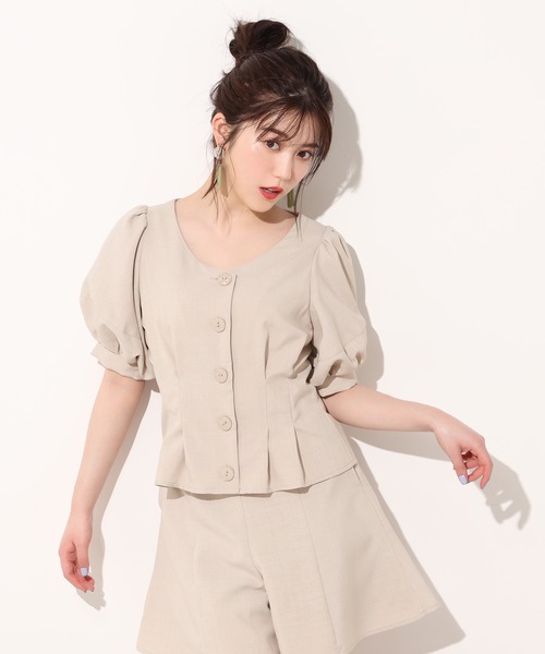 one after another NICE CLAUP（ワンアフターアナザーナイスクラップ）の「フレア麻ショートパンツ（その他パンツ・レディース・パープル/ミント/ライトベージュ/レンガ・FREE）」の6枚目の写真