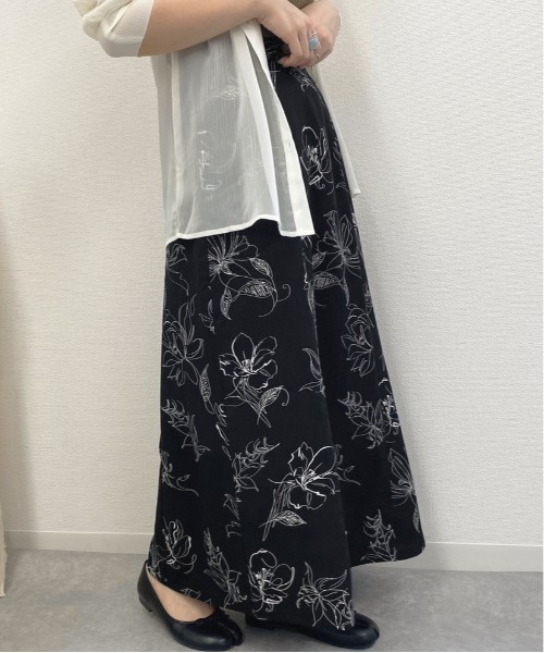 apres jour mignon(アプレジュールミニョン)の「線画マーメイドラインスカート【ZOZOTOWN限定アイテム】(スカート・レディース・ブラック/オフホワイト/ミント/ライトベージュ・フリー)」の16枚目の写真