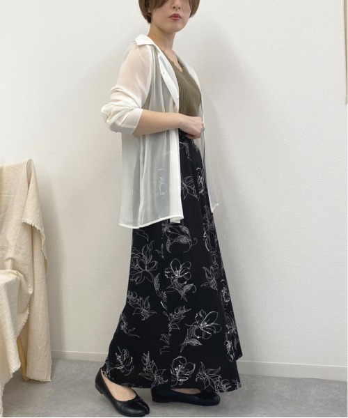 apres jour mignon(アプレジュールミニョン)の「線画マーメイドラインスカート【ZOZOTOWN限定アイテム】(スカート・レディース・ブラック/オフホワイト/ミント/ライトベージュ・フリー)」の18枚目の写真