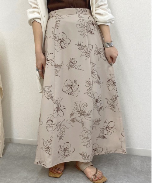 apres jour mignon(アプレジュールミニョン)の「線画マーメイドラインスカート【ZOZOTOWN限定アイテム】(スカート・レディース・ブラック/オフホワイト/ミント/ライトベージュ・フリー)」の21枚目の写真