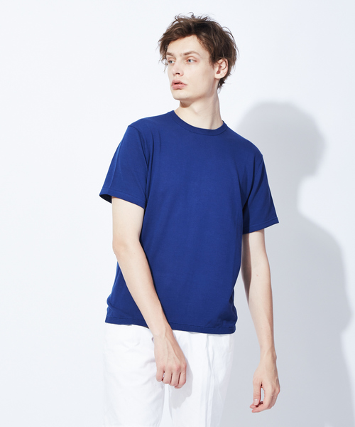 RECENCY OF MINE（リーセンシー オブ マイン）の「【Recency of Mine】ハイツイストコットンクルーネックプルオーバーニット（Tシャツ/カットソー・メンズ・イエロー/ネイビー/ライトグレー/オフホワイト・44/48/46）」の3枚目の写真