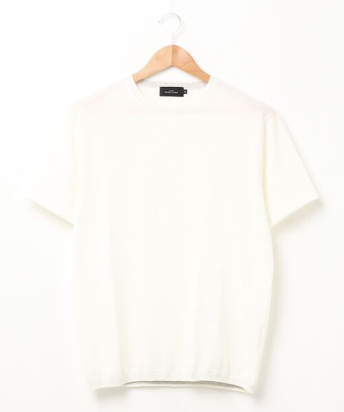 RECENCY OF MINE（リーセンシー オブ マイン）の「【Recency of Mine】ハイツイストコットンクルーネックプルオーバーニット（Tシャツ/カットソー・メンズ・イエロー/ネイビー/ライトグレー/オフホワイト・44/48/46）」の2枚目の写真