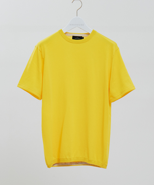 RECENCY OF MINE（リーセンシー オブ マイン）の「【Recency of Mine】ハイツイストコットンクルーネックプルオーバーニット（Tシャツ/カットソー・メンズ・イエロー/ネイビー/ライトグレー/オフホワイト・44/48/46）」の4枚目の写真