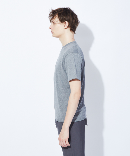 RECENCY OF MINE（リーセンシー オブ マイン）の「【Recency of Mine】ハイツイストコットンクルーネックプルオーバーニット（Tシャツ/カットソー・メンズ・イエロー/ネイビー/ライトグレー/オフホワイト・44/48/46）」の6枚目の写真