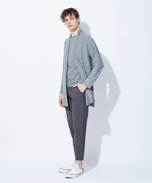 RECENCY OF MINE（リーセンシー オブ マイン）の「【Recency of Mine】ハイツイストコットンクルーネックプルオーバーニット（Tシャツ/カットソー・メンズ・イエロー/ネイビー/ライトグレー/オフホワイト・44/48/46）」の13枚目の写真