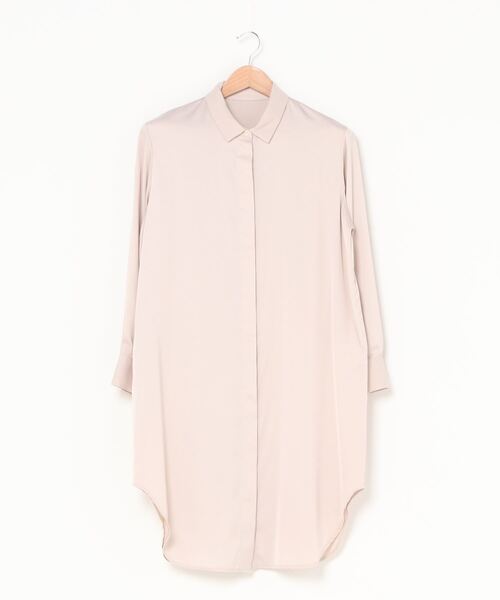 SNIDEL（スナイデル）の「サテンロングシャツ（シャツ/ブラウス