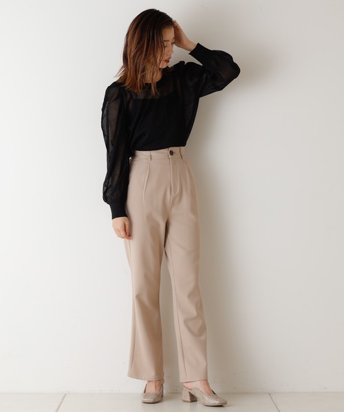 Chico（チコ）の「ラメシアーパワショルニット/シアーニット（ニット/セーター・レディース・ブラック/ブラウン/ライトベージュ/ピンクベージュ・FREE）」の17枚目の写真