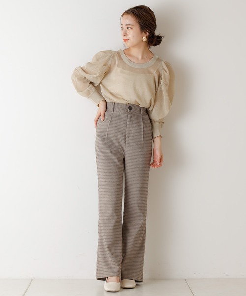 Chico（チコ）の「ラメシアーパワショルニット/シアーニット（ニット/セーター・レディース・ブラック/ブラウン/ライトベージュ/ピンクベージュ・FREE）」の12枚目の写真