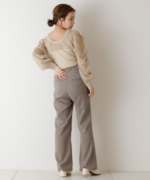 Chico（チコ）の「ラメシアーパワショルニット/シアーニット（ニット/セーター・レディース・ブラック/ブラウン/ライトベージュ/ピンクベージュ・FREE）」の8枚目の写真