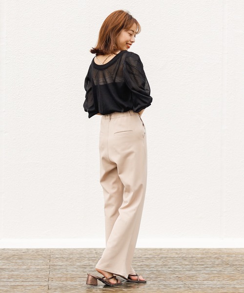 Chico（チコ）の「ラメシアーパワショルニット/シアーニット（ニット/セーター・レディース・ブラック/ブラウン/ライトベージュ/ピンクベージュ・FREE）」の22枚目の写真