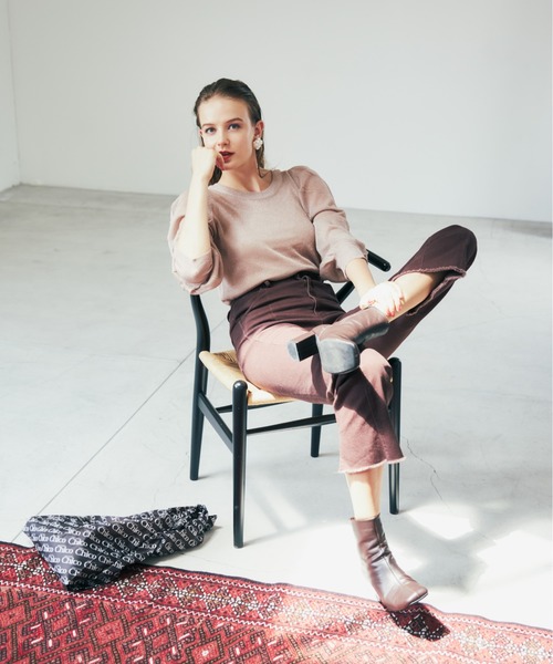 Chico（チコ）の「ラメシアーパワショルニット/シアーニット（ニット/セーター・レディース・ブラック/ブラウン/ライトベージュ/ピンクベージュ・FREE）」の18枚目の写真