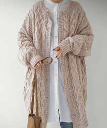 antiqua | カーディガン ざっくりワイドな落ち感。着るだけで可愛いケーブルニット(カーディガン/ボレロ)
